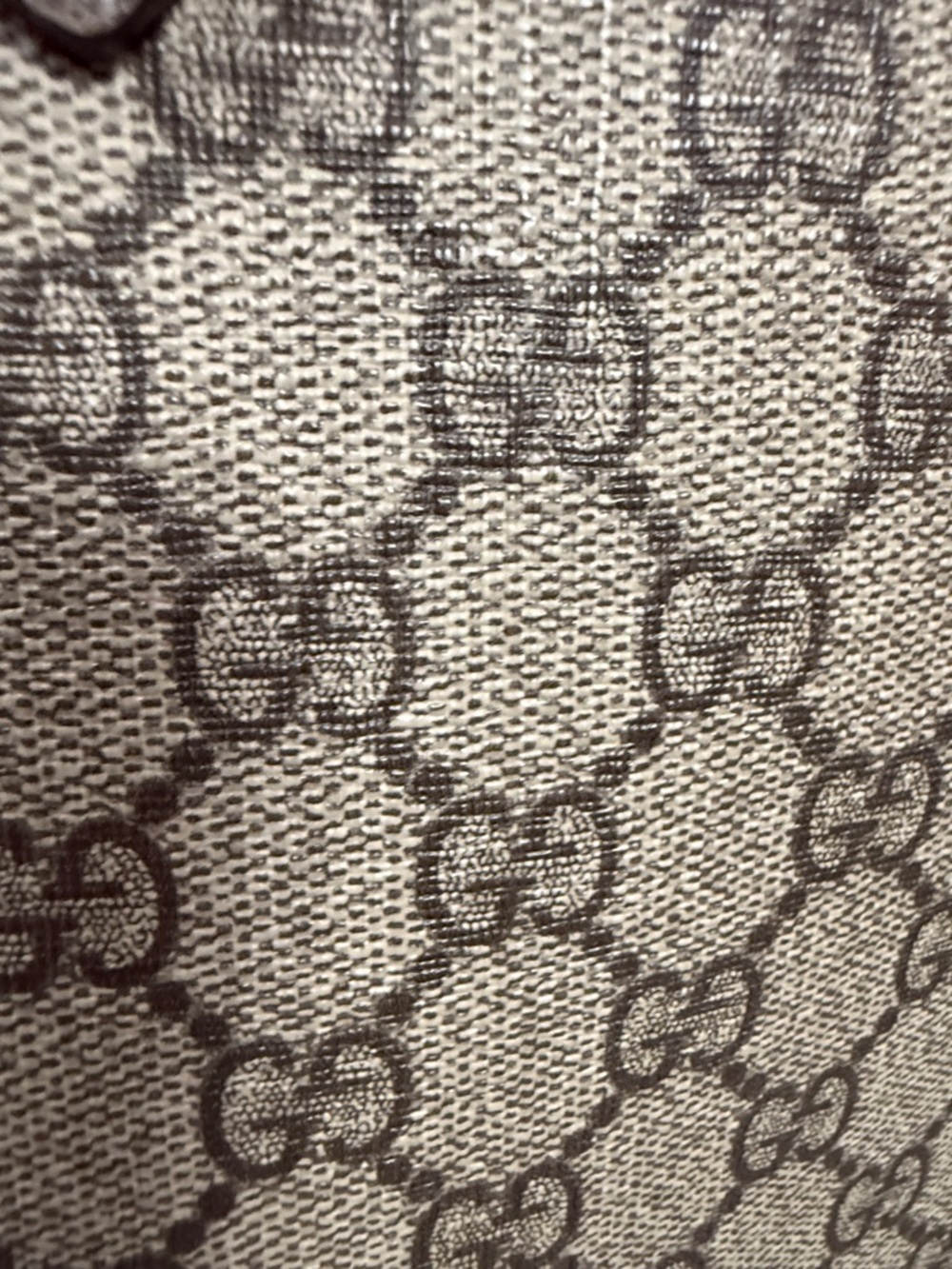 Gucci Brown GG Supreme Medium Canvas Tote with Green-Red Stripe - Picture 4 of 16